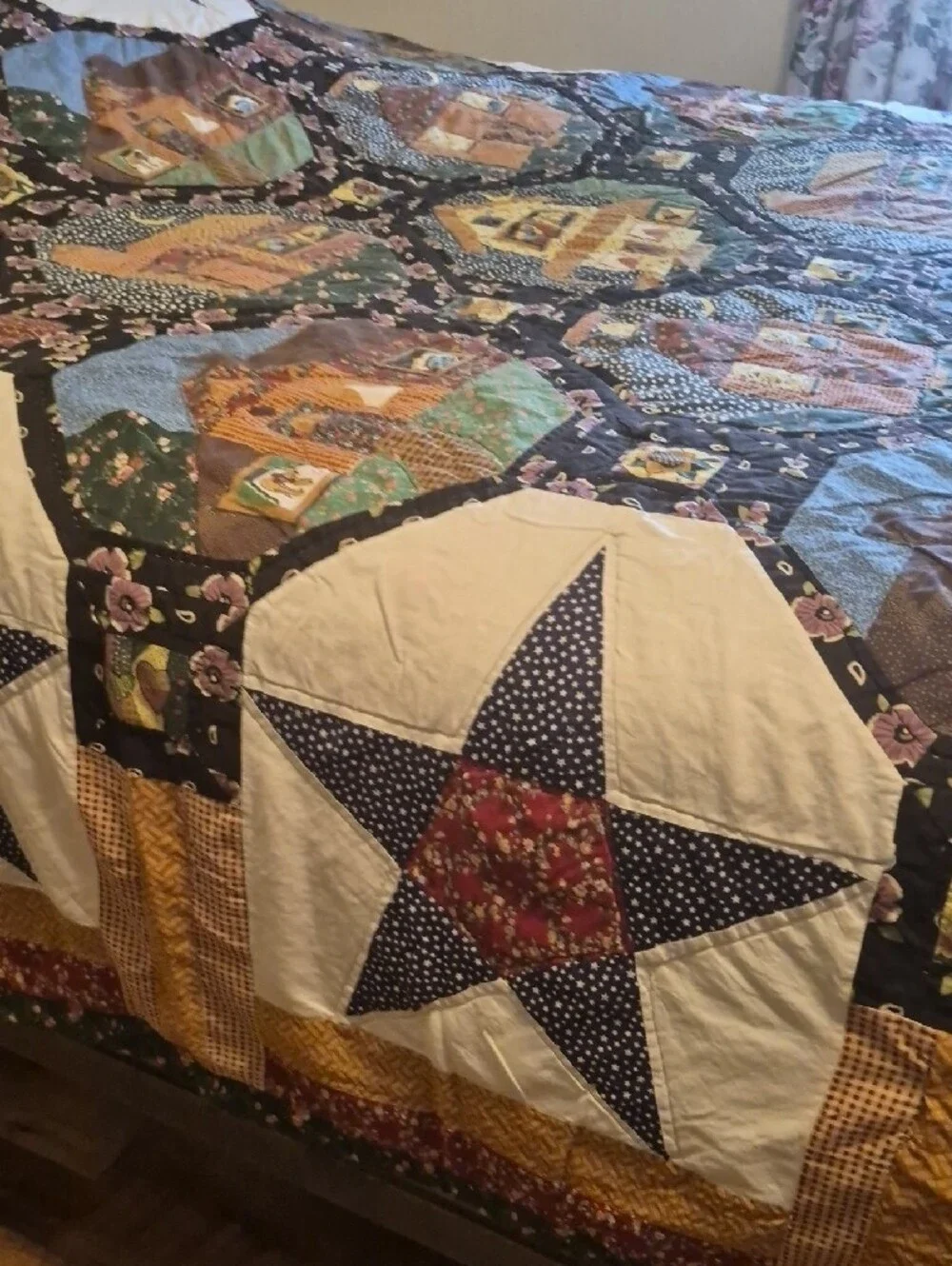 jcpenney Multicolor Patchwork Cottage Quilt with Stars